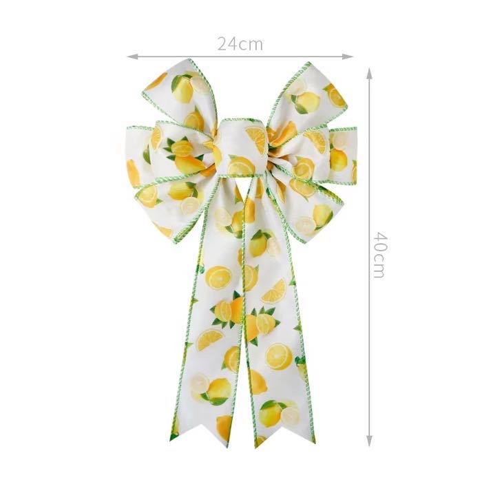 Customized Holiday Decorative Ribbon Bow Large Wired Ribbon Bow for DIY Craft