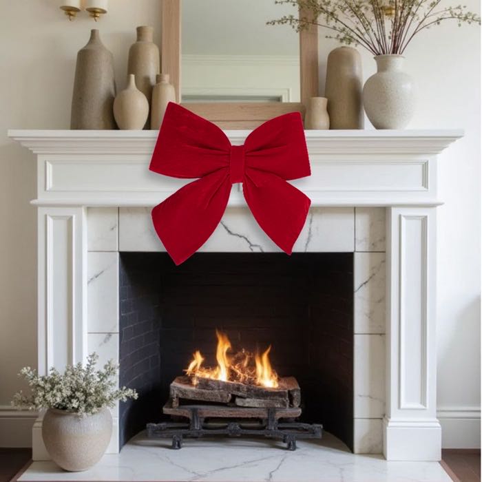 Festive Velvet Big Bow Sparkle Your Holiday Season