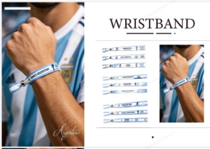 FIFA World Cup 2026 Team Spirit Ribbon Wristband – Durable Polyester Soccer Fan Jewelry
