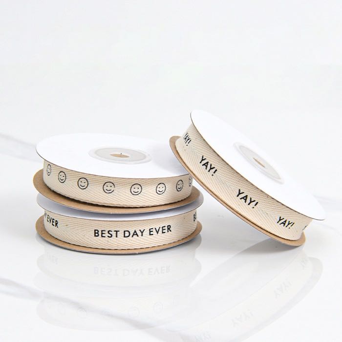 Herringbone Cotton Tape Can Be Printed with Logos Or Patterns and Used for Packaging.