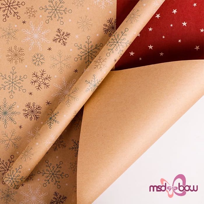MSD 2024 Hot Sale Christmas Wrapping Paper Exclusive One-Sided Coated Art Paper Custom Bouquet Wrapping Paper Pulp Gift Packing Wr