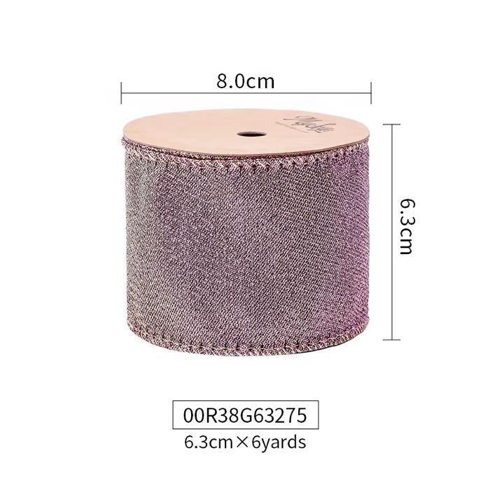 MSD China Supplier 2.5 Inch Fine Glitter Gradient Burlap Ribbon Celebrate Ribbon