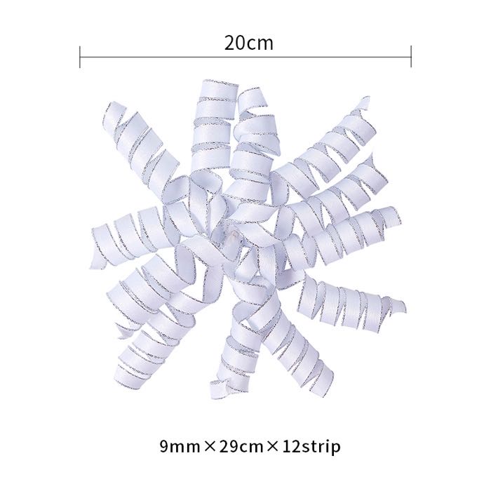 MSD Egg-shaped Curly Bow Balloon Ribbon Party Decoration PP Material Tie Rope