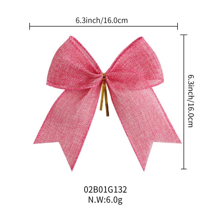 MSD Factory Customized Valentine's Day Decoration with Hemp Red Bow for Gift Packing