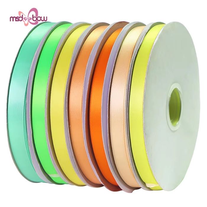 MSD Factory High Quality 196 Colors Single Face 16mm Satin Ribbon for Perfume Packing and Gift Packing
