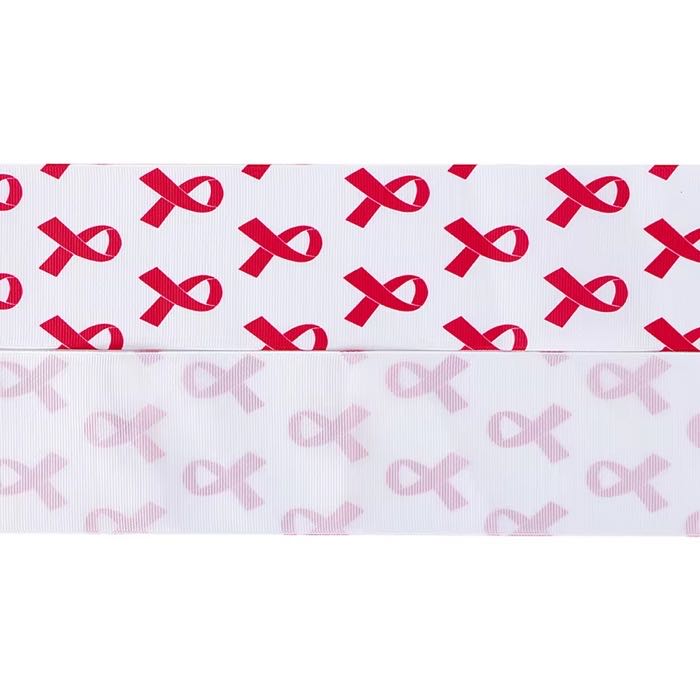 MSD Ribbon 6.3cm Width White Grosgrain Ribbon Screen Printed with Bow for Gift Ribbon Manufacturer