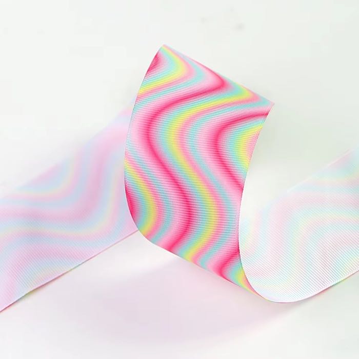 MSD Ripple Gradient Custom Printed Grosgrain Ribbon