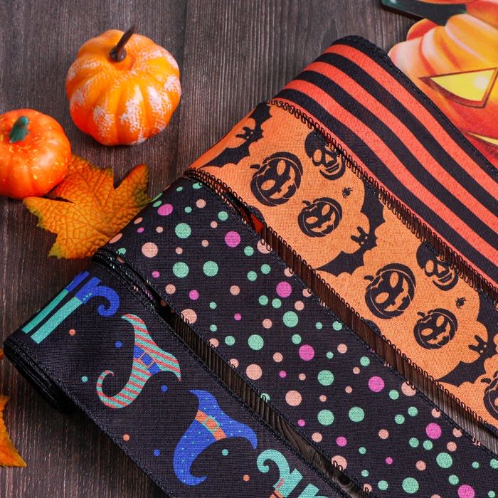 🎃 NEWS: Meisida Launches Premium Customizable Halloween Burlap Ribbon for 2026 Season New Jack-O'-Lantern Pattern Ribbon